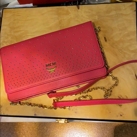 MCM Handbags - MCM Hot Pink Shoulder/Crossbody Bag